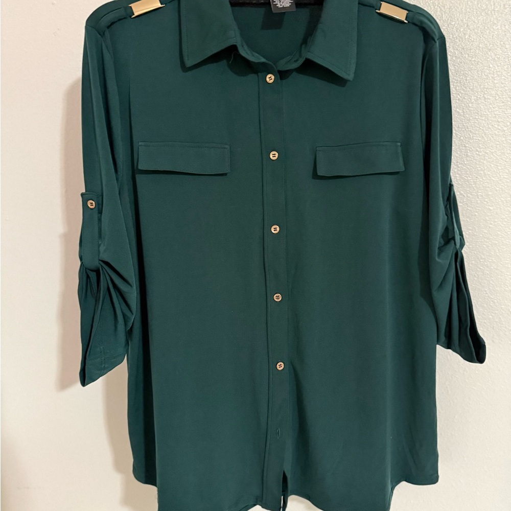 Grace Dark Green Women’s Shirt